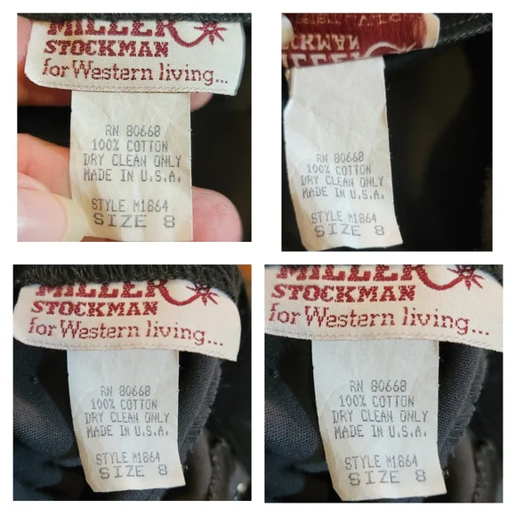 VTG Miller Stockman Western Living Black Velvety Hi-Lo Circle Skirt Equestrian - Picture 10 of 11